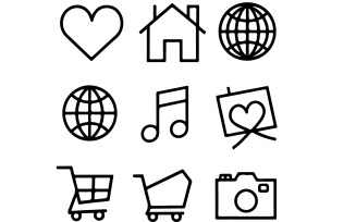 icons vector with white background