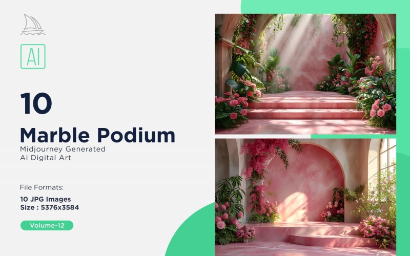 Marble Podium 10 Set Vol - 12 Illustration