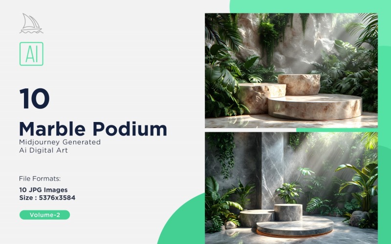 Marble Podium 10 Set Vol - 2 Illustration