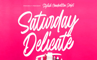 Saturday Delicate stylish handwritten script