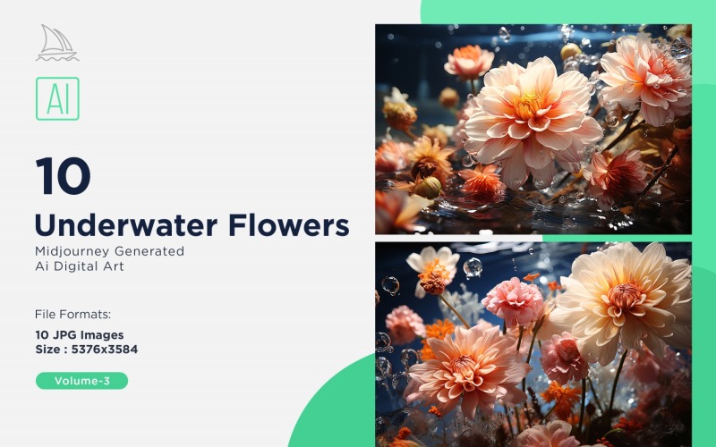 Underwater Flowers illustration 10_Set V-3 Illustration