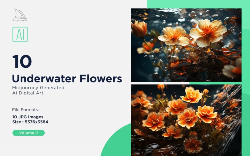 Underwater Flowers illustration 10_Set V-7 Illustration