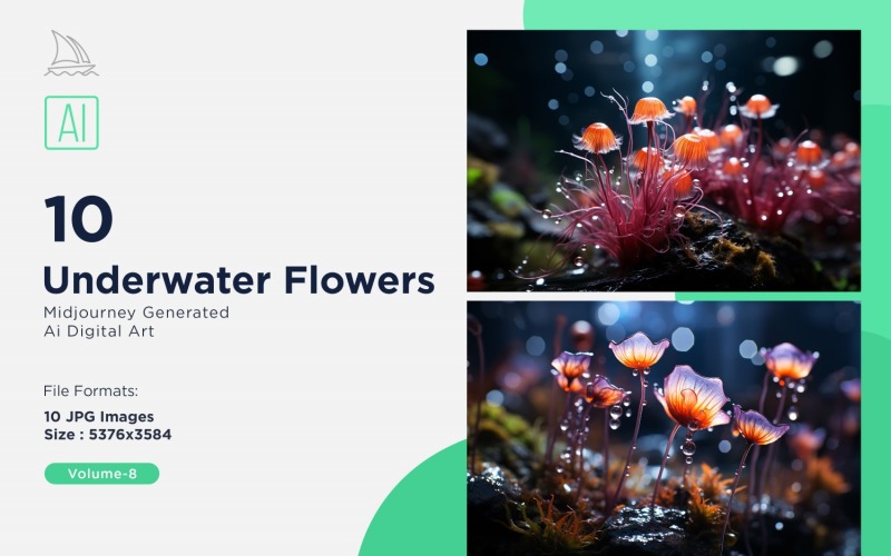 Underwater Flowers illustration 10_Set V-8 Illustration