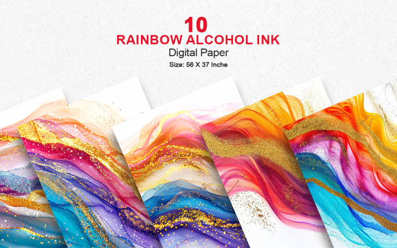 Colorful Watercolor rainbow glitter background, abstract paint splatter brushstroke texture Background