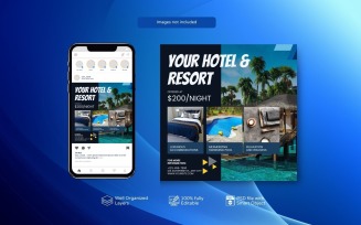 Elegant Instagram Hotel Marketing Template