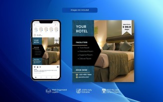 Minimal Hotel Business Instagram Post Template