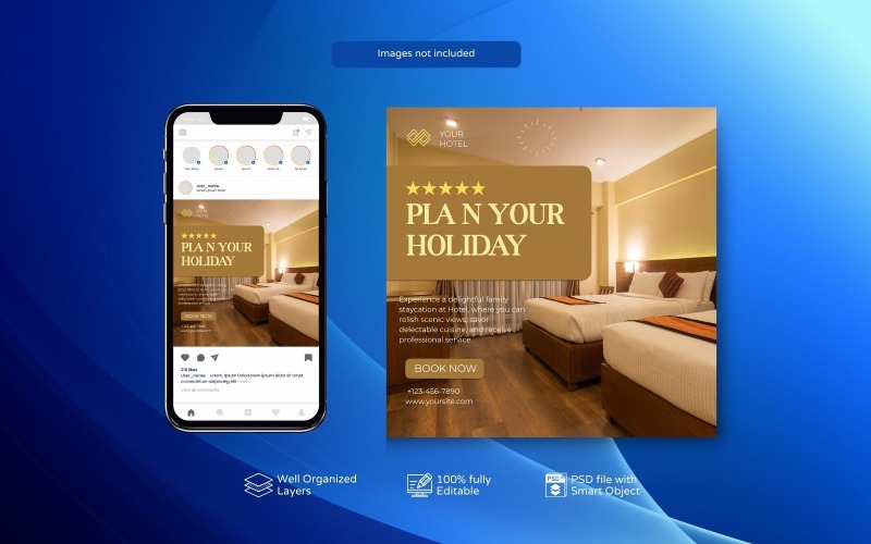 Royal PSD Social Media Hotel Template