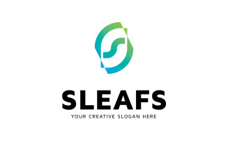 Creative S Letter Leaf Logo Design Template