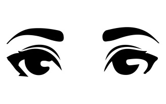Eye silhouette vector art illustration