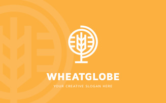 Global Wheat Logo Design Template