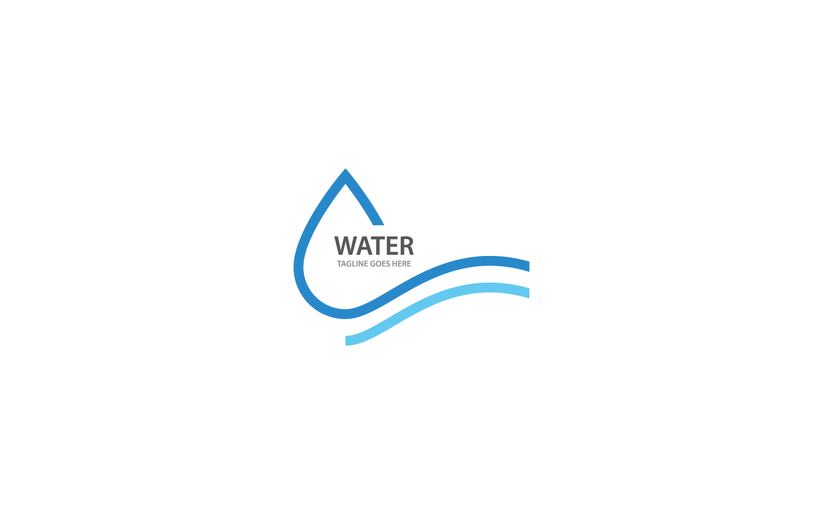 gota de agua Logo Plantilla icono vector ilustración