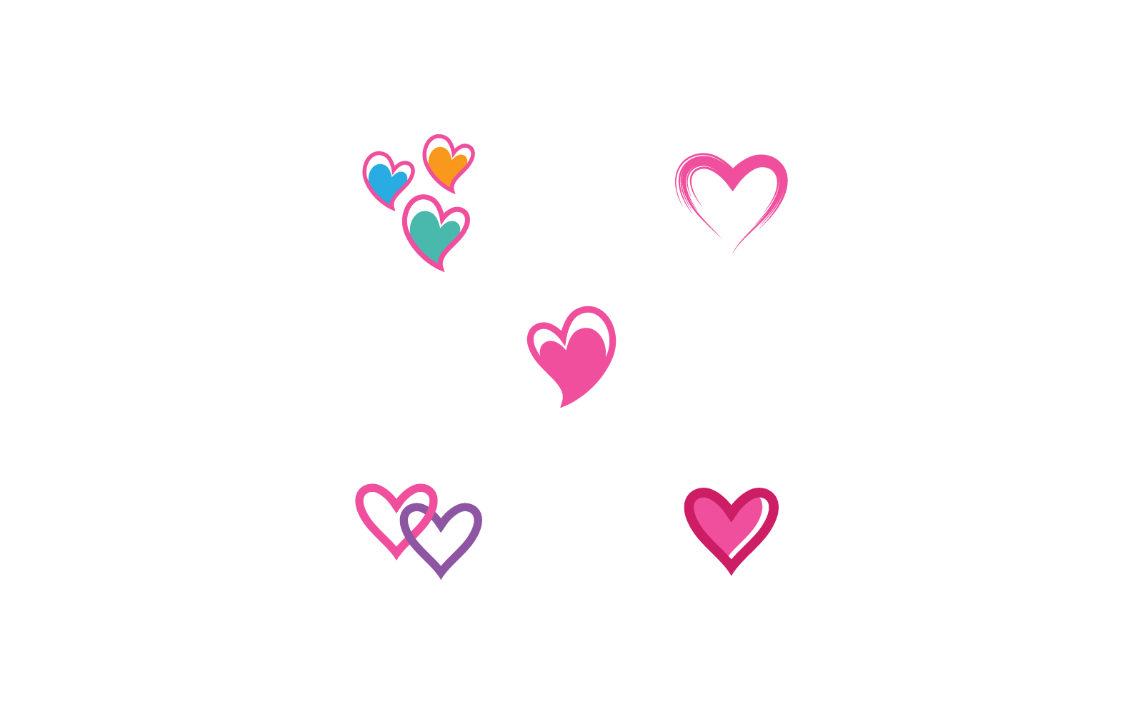 Liefde ontwerp logo vector pictogrammalplaatje