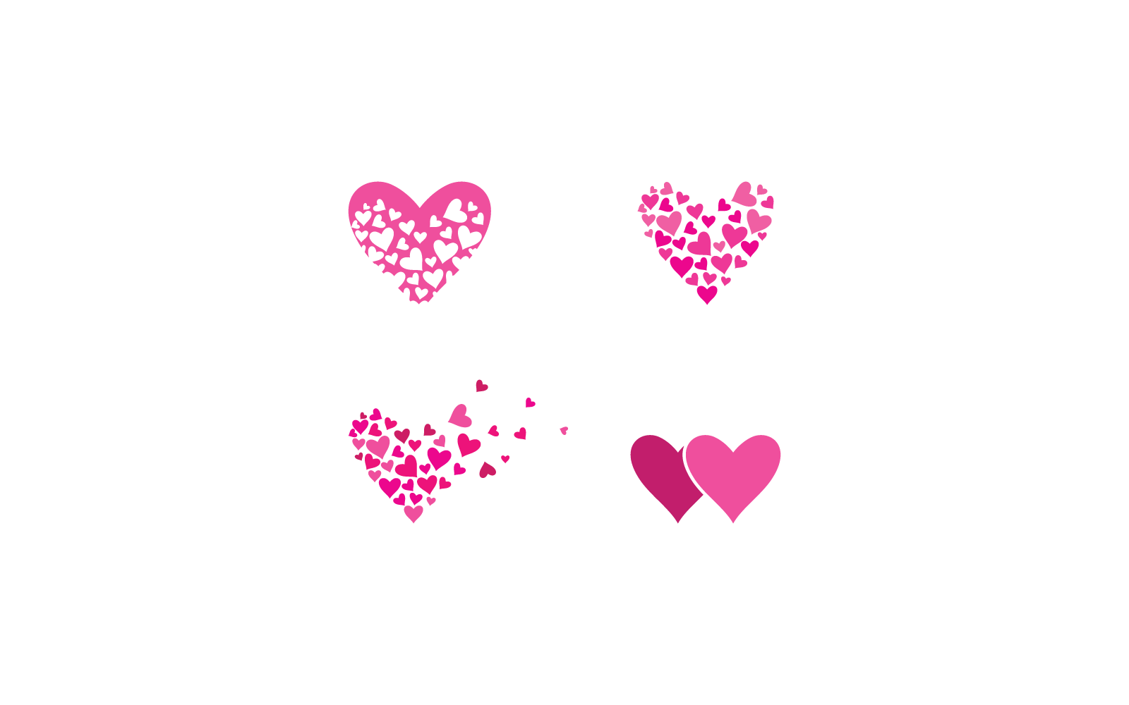 Love Logo icon illustration flat design vector Template