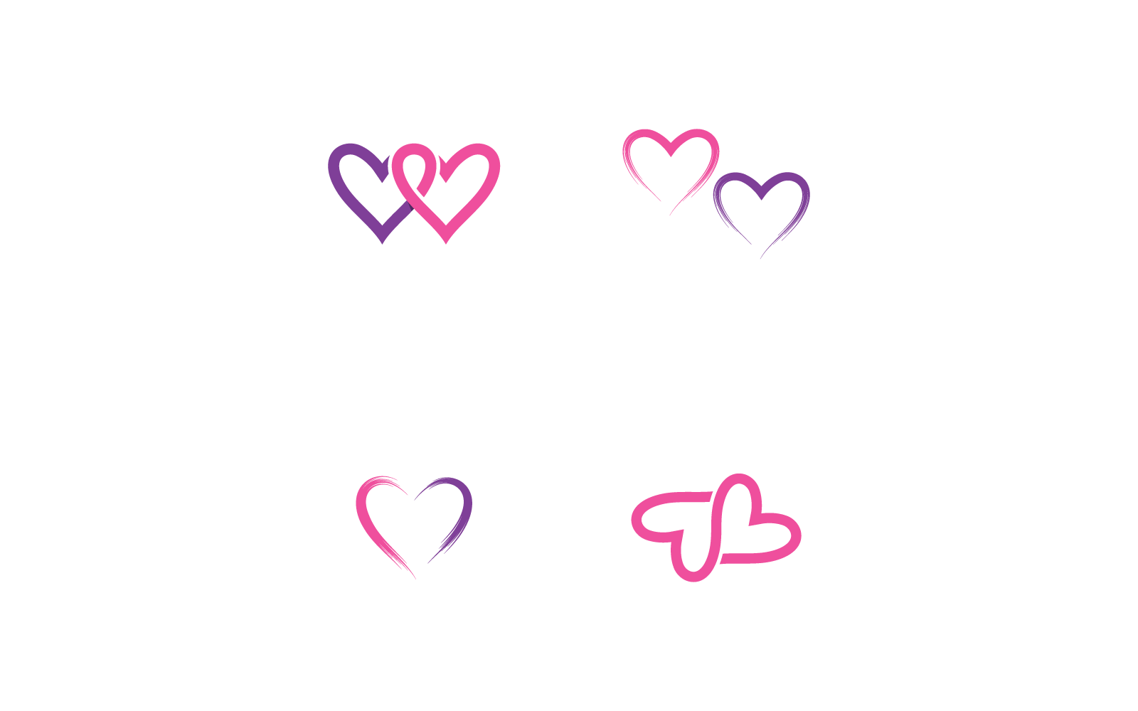Miłość Logo ikona ilustracja projekt ikona szablon