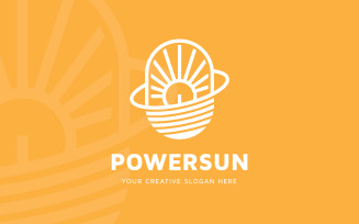 Power Sun Logo Design Template