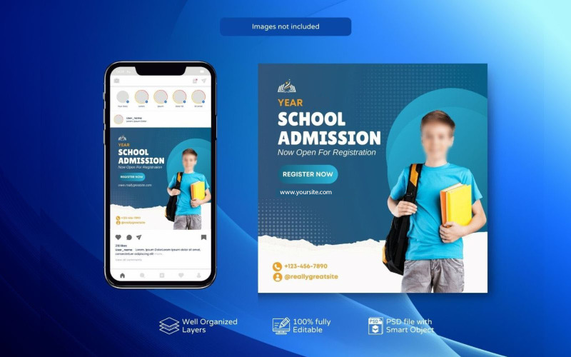 PSD School Admission Social Media Template