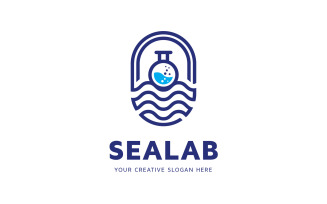 Sea Lab / Lake Lab Logo Design Template