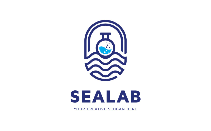 Sea Lab / Lake Lab Logo Design Template Logo Template