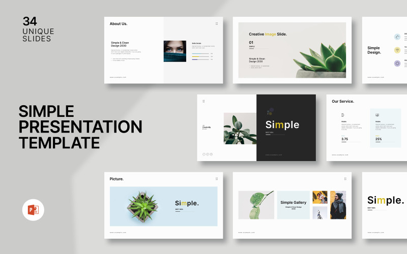 Simple Presentation Template 2030 PowerPoint Template