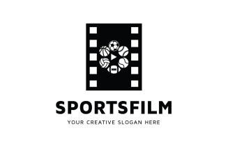 Sports Film Logo Design Template