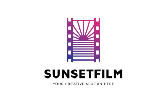 Sunset Film Logo Design Template