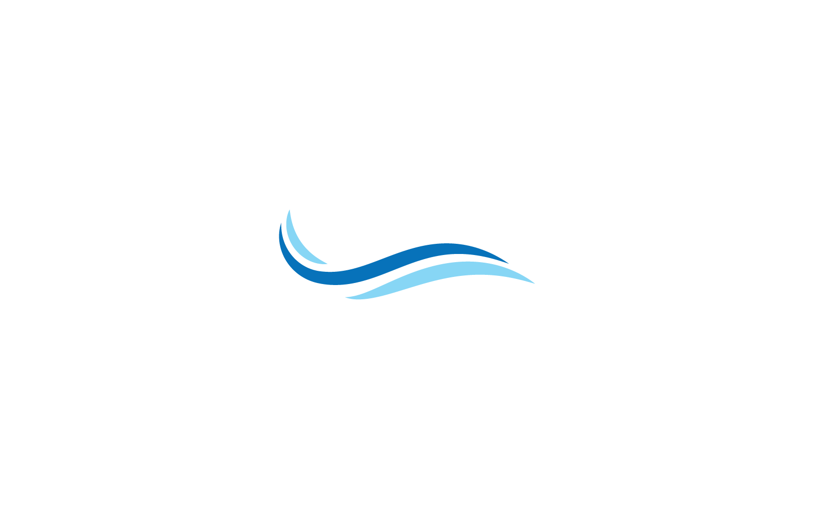 Water wave Logo flat design icon vector Template