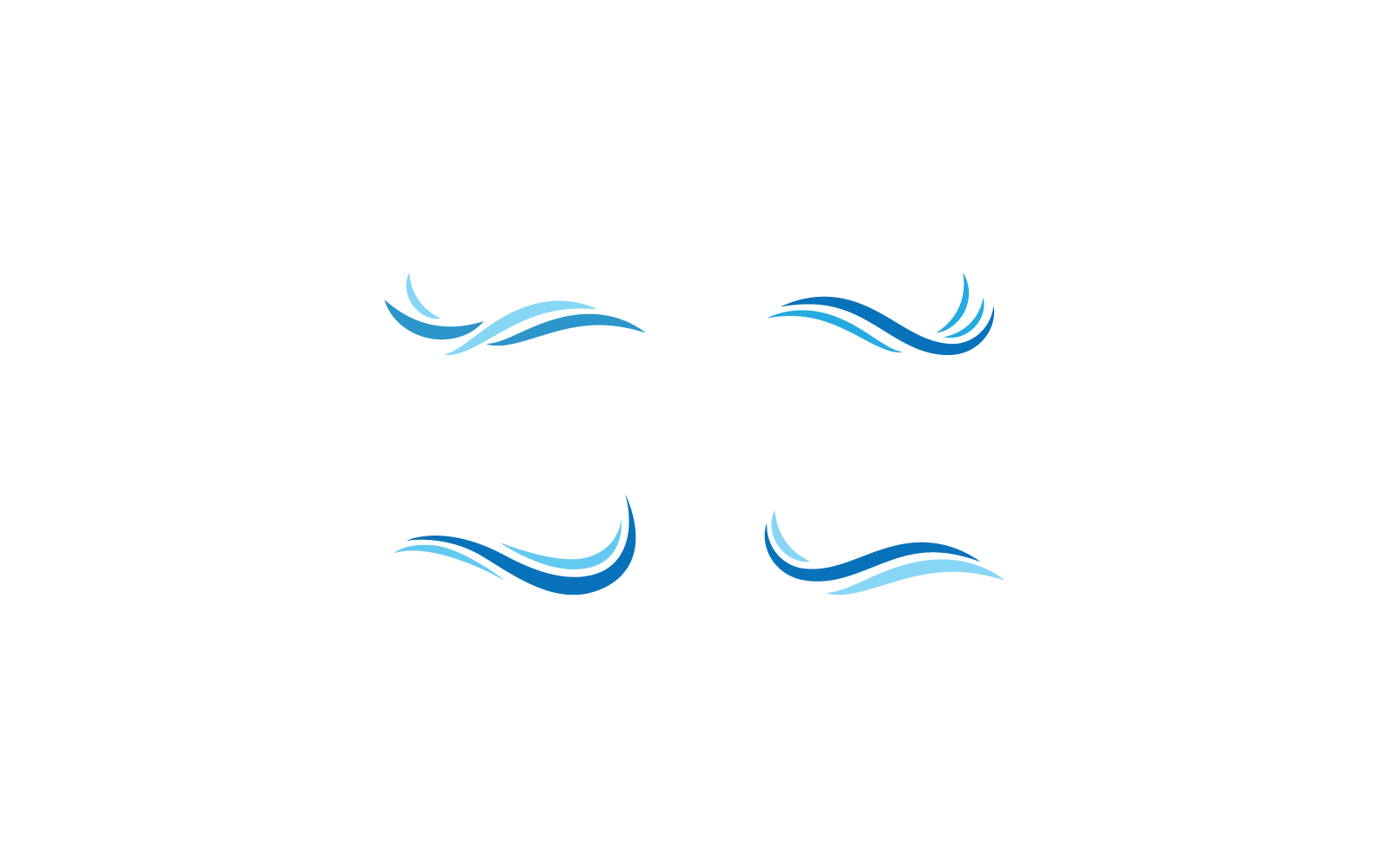 Water wave Logo illustration design vector Template