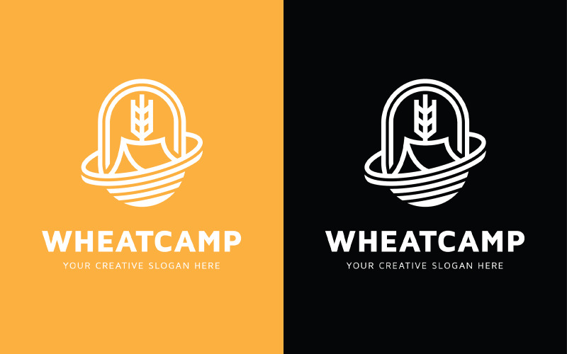 Wheat Camping Logo Design Template Logo Template