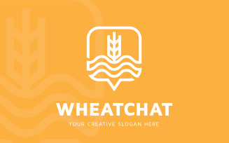 Wheat Chat Logo Design Template