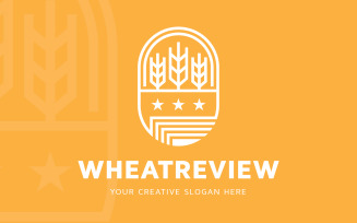 Wheat Review Logo Design Template