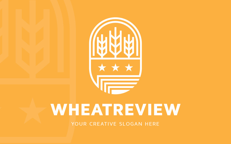 Wheat Review Logo Design Template Logo Template