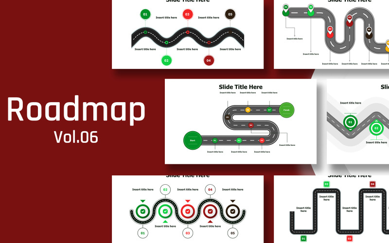 Business Roadmap Infographic Ready to use Free PowerPoint Template