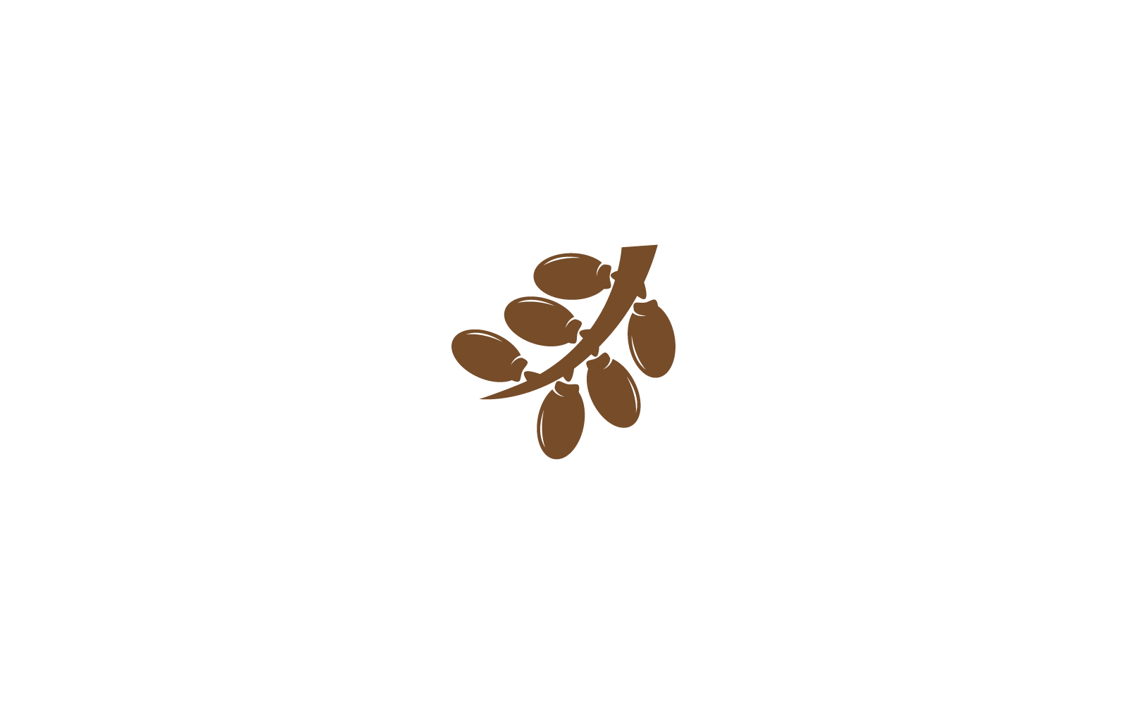 Datum Früchte Logo Illustration Vektor flaches Design