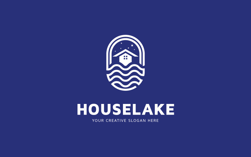 House Lake Logo Design Template Logo Template