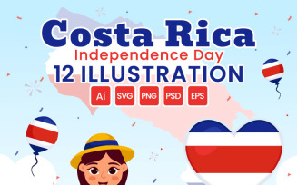 12 Independence Day of Costa Rica Illustration