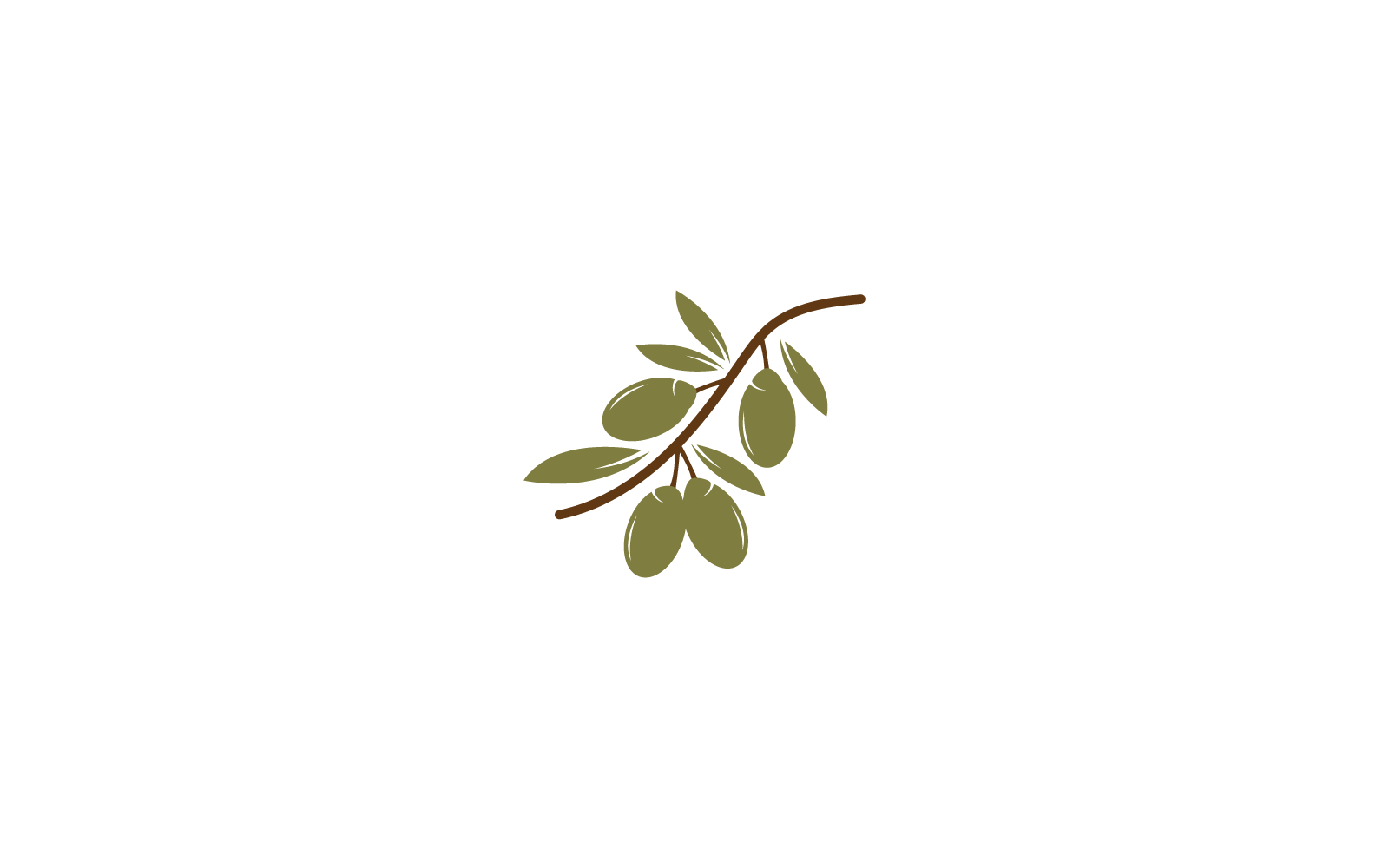 olive logo template illustration vector flat design