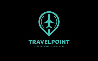 Plane Travel Logo Design Template