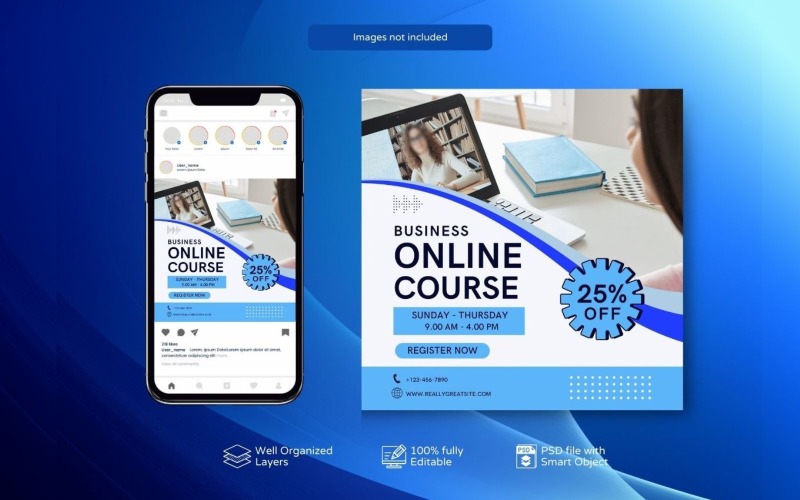 PSD E-learning Social Media Templates