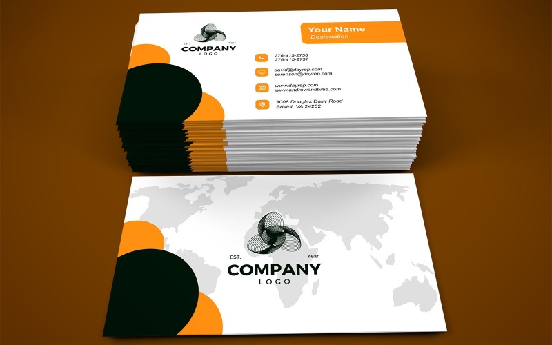 Visiting Card | Business Card | E-Card | Editable Template - 263 Corporate Identity