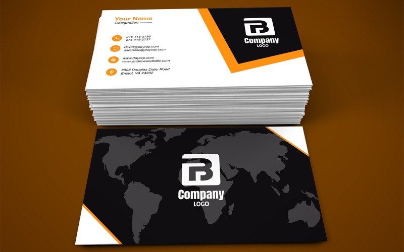 Visiting Card | Business Card | E-Card | Editable Template - 264 Corporate Identity