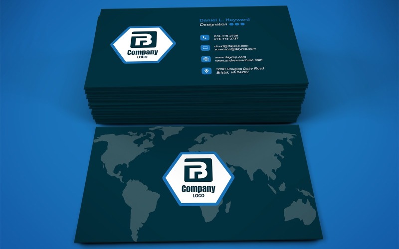 Visiting Card | Business Card | E-Card | Editable Template - 266 Corporate Identity