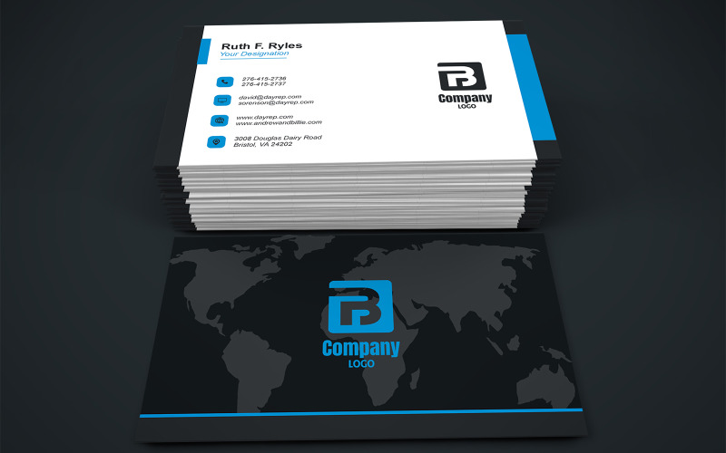 Visiting Card Template with Customizable Designs - 251 Corporate Identity