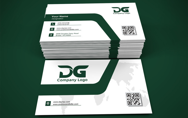 Visiting Card Template with Customizable Designs - 257 Corporate Identity