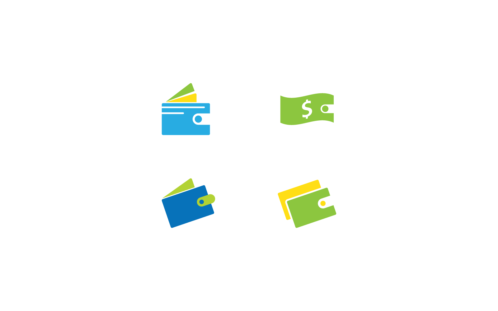 Wallet illustration logo and symbol vector template Logo Template