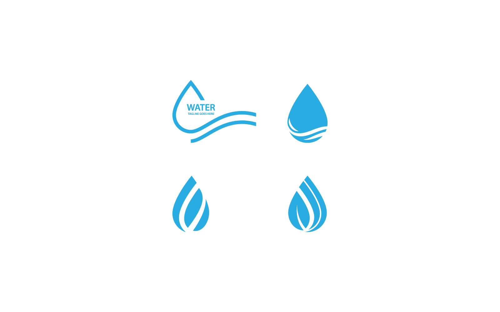 water drop Logo icon Template vector design illustration Logo Template