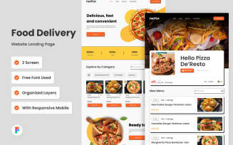 HaiPizt - Food Delivery Landing Page