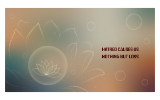 Inspirational Background Featuring Shining Lotus in Lotus And Quote About Hatred