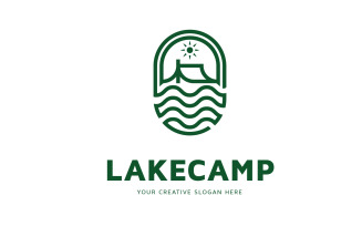 Lake Camp Logo Design Template