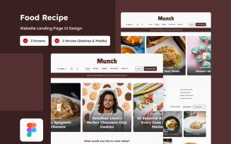 Munch - Food Recipe Landing Page