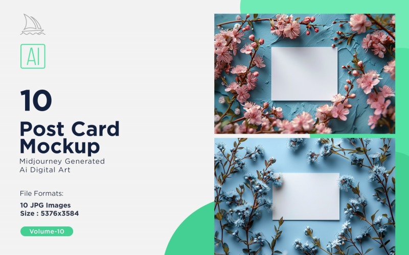 Post Card Mockup 10_Set V-10 Illustration